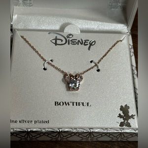 Disney's Minnie Rose Gold FlashPlated necklace - New